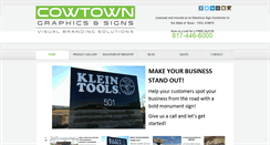 Desktop Screenshot of cowtownsigns.com